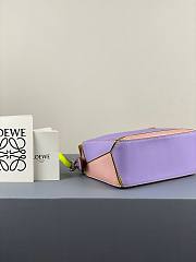 LOEWE | Mini Puzzle Classic Purple/Brown/Blossom Bag - 18x12.5x8cm - 2