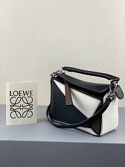LOEWE | Mini Puzzle Black/White Bag - 18x12.5x8cm - 5