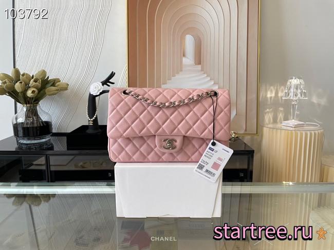 CHANEL | Small Classic Handbag Silver Metal Pink - A01113 - 25.5cm - 1