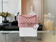 CHANEL | Small Classic Handbag Silver Metal Pink - A01113 - 25.5cm - 1