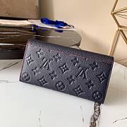 Louis Vuitton | Sarah Navi Blue/ Red wallet  - M62125 - 19 x 10 x 2 cm - 3