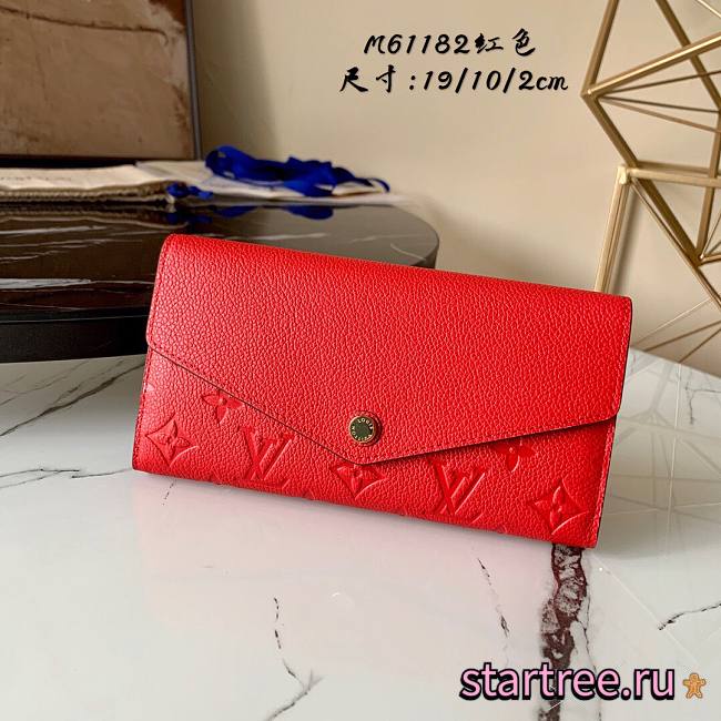 Louis Vuitton | Sarah Red wallet  - M62125 - 19 x 10 x 2 cm - 1
