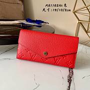 Louis Vuitton | Sarah Red wallet  - M62125 - 19 x 10 x 2 cm - 1