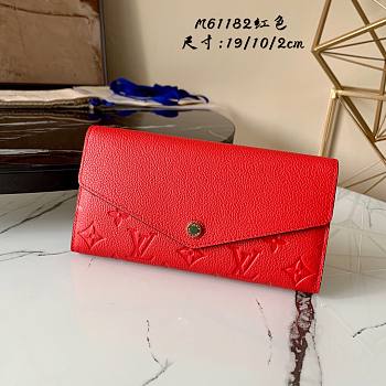 Louis Vuitton | Sarah Red wallet  - M62125 - 19 x 10 x 2 cm