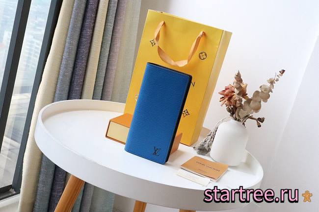 Louis Vuitton | Brazza Wallet Epi Blue- 10 x 19 x 2 cm - 1