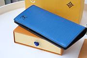 Louis Vuitton | Brazza Wallet Epi Blue- 10 x 19 x 2 cm - 4