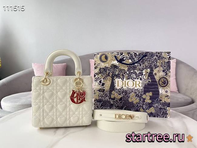 Dior | Dioramour Lady My ABCDior White bag - M0538O - 20 x 16.5 x 8 cm - 1