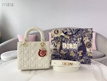 Dior | Dioramour Lady My ABCDior White bag - M0538O - 20 x 16.5 x 8 cm
