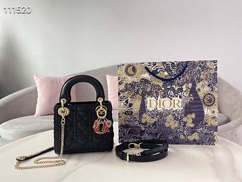 Dior | Mini Dioramour Lady Black bag - M0505O - 17 x 15 x 7 cm