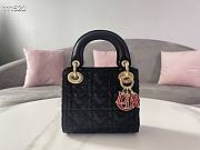 Dior | Mini Dioramour Lady Black bag - M0505O - 17 x 15 x 7 cm - 5