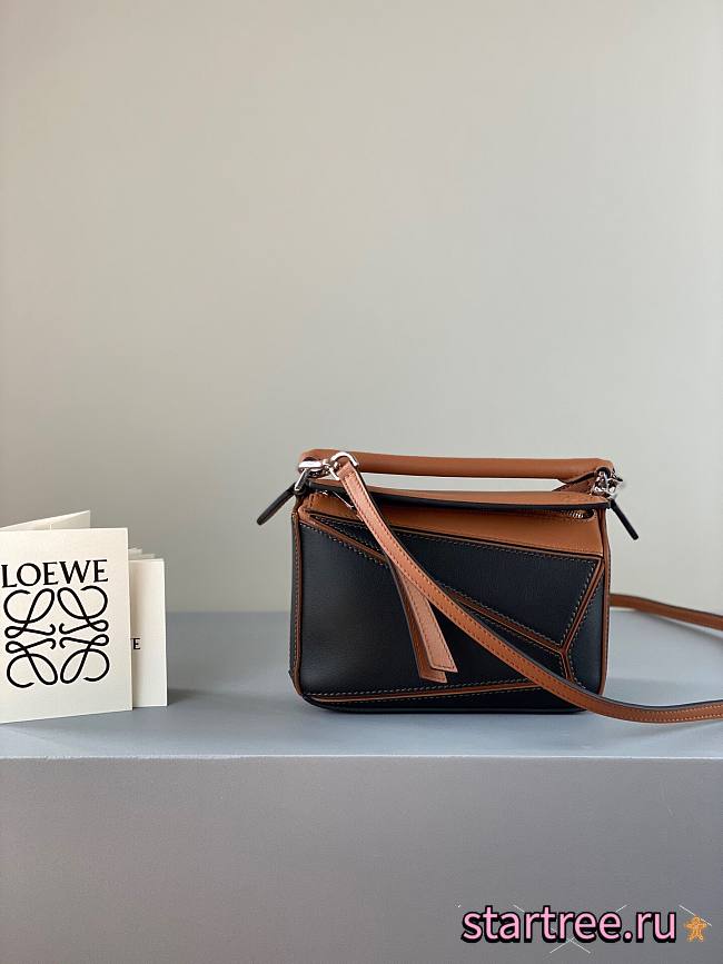 LOEWE | Mini Puzzle Black/Tan - 18x12.5x8cm - 1