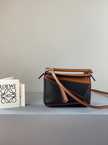 LOEWE | Mini Puzzle Black/Tan - 18x12.5x8cm