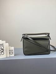 LOEWE | Mini Puzzle Khaki Green Grained calfskin - 18x12.5x8cm - 4