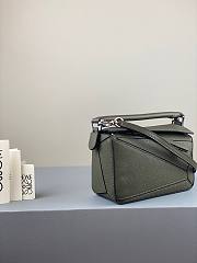 LOEWE | Mini Puzzle Khaki Green Grained calfskin - 18x12.5x8cm - 3