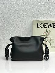 LOEWE | Mini Flamenco Black clutch in nappa calfskin - 22.5x18x9cm - 1
