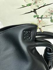 LOEWE | Mini Flamenco Black clutch in nappa calfskin - 22.5x18x9cm - 4