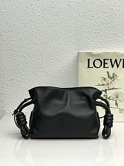 LOEWE | Mini Flamenco Black clutch in nappa calfskin - 22.5x18x9cm - 2