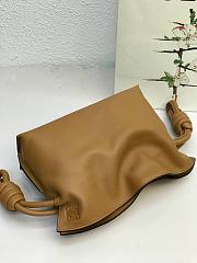 LOEWE | Mini Flamenco Brown clutch in nappa calfskin - 22.5x18x9cm - 4