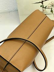 LOEWE | Mini Flamenco Brown clutch in nappa calfskin - 22.5x18x9cm - 3