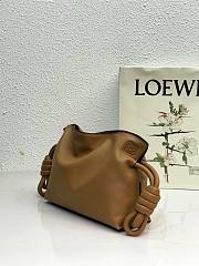 LOEWE | Mini Flamenco Brown clutch in nappa calfskin - 22.5x18x9cm - 2