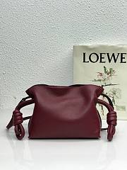 LOEWE | Mini Flamenco Red Wine clutch in nappa calfskin - 22.5x18x9cm - 1