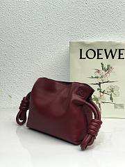 LOEWE | Mini Flamenco Red Wine clutch in nappa calfskin - 22.5x18x9cm - 3