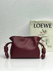 LOEWE | Mini Flamenco Red Wine clutch in nappa calfskin - 22.5x18x9cm - 2