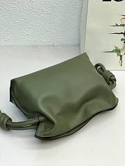 LOEWE | Mini Flamenco Khaki Green clutch in nappa calfskin - 22.5x18x9cm - 6