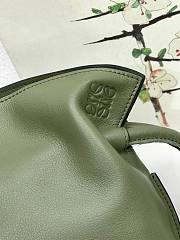 LOEWE | Mini Flamenco Khaki Green clutch in nappa calfskin - 22.5x18x9cm - 5