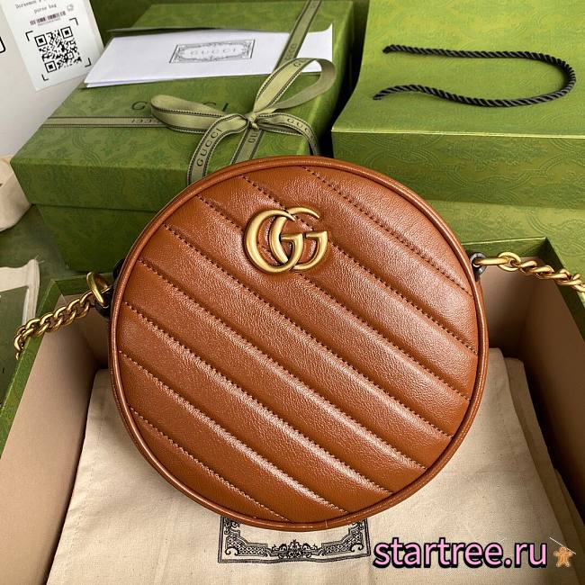 GUCCI | GG Marmont mini round shoulder bag - 550154  - 18.5x18.5x4.5cm - 1