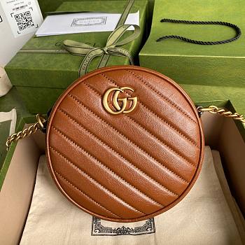 GUCCI | GG Marmont mini round shoulder bag - 550154  - 18.5x18.5x4.5cm