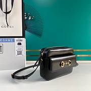 GUCCI | Horsebit 1955 Small Shoulder Bag Black - 645454 - 22.5x17x6.5cm - 5