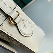 GUCCI | Horsebit 1955 Small White Canvas Bag - 645454 - 22.5x17x6.5cm - 2