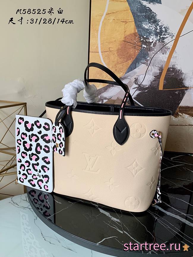 Louis Vuitton | Neverfull MM Creme Monogram M58525 - 1