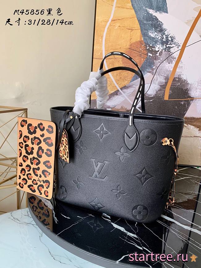 Louis Vuitton | Neverfull MM Noir Monogram M45856  - 1