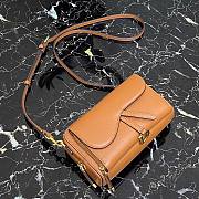 DIOR | Double Saddle Pouch Brown - S5668C - 19 x 10.5 x 5 cm - 3