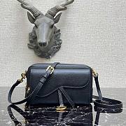 DIOR | Double Saddle Pouch Black - S5668C - 19 x 10.5 x 5 cm - 1