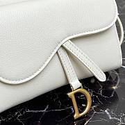 DIOR | Double Saddle Pouch White - S5668C - 19 x 10.5 x 5 cm - 3