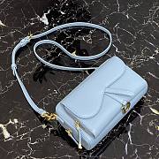 DIOR | Double Saddle Pouch Light BLue - S5668C - 19 x 10.5 x 5 cm - 3