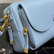 DIOR | Double Saddle Pouch Light BLue - S5668C - 19 x 10.5 x 5 cm - 4