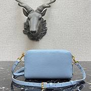 DIOR | Double Saddle Pouch Light BLue - S5668C - 19 x 10.5 x 5 cm - 5