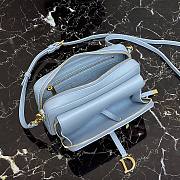 DIOR | Double Saddle Pouch Light BLue - S5668C - 19 x 10.5 x 5 cm - 6