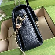 GUCCI | Small Dollar Calfskin Interlocking G Black - 607720 - 22x15x7cm - 3