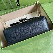 GUCCI | Small Dollar Calfskin Interlocking G Black - 607720 - 22x15x7cm - 5