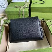 GUCCI | Small Dollar Calfskin Interlocking G Black - 607720 - 22x15x7cm - 6