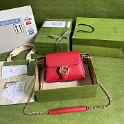 GUCCI | Small Dollar Calfskin Interlocking G Red - 607720 - 22x15x7cm - 1