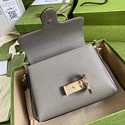 GUCCI | Small Dollar Calfskin Interlocking G Grey - 607720 - 22x15x7cm - 5