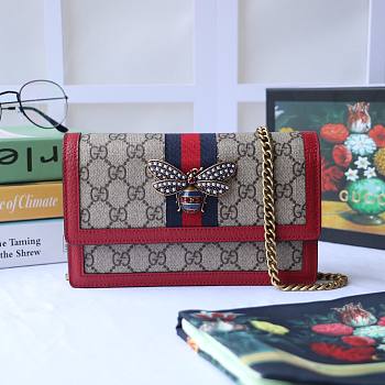 GUCCI | Queen Margaret mini GG bag Red - 476079 - 20x12.5x4cm