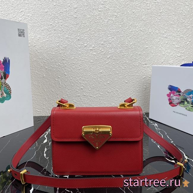 PRADA | Saffiano leather Symbole Red bag - 1BD270 - 20x14x7cm - 1