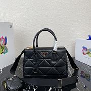 PRADA | System Nappa Patchwork Tote Black Bag - 1BA863 - 28×20×12cm - 1